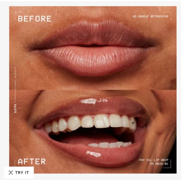 NYX Professional Makeup Fat Oil Lip Drip Clear Lip Gloss, My Main, 0.16 fl. oz. - Picture 4 of 4